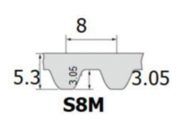 Dây curoa Bando STS S8M