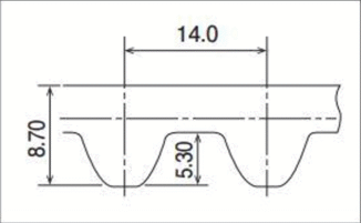 Dây curoa Bando HP-S14M